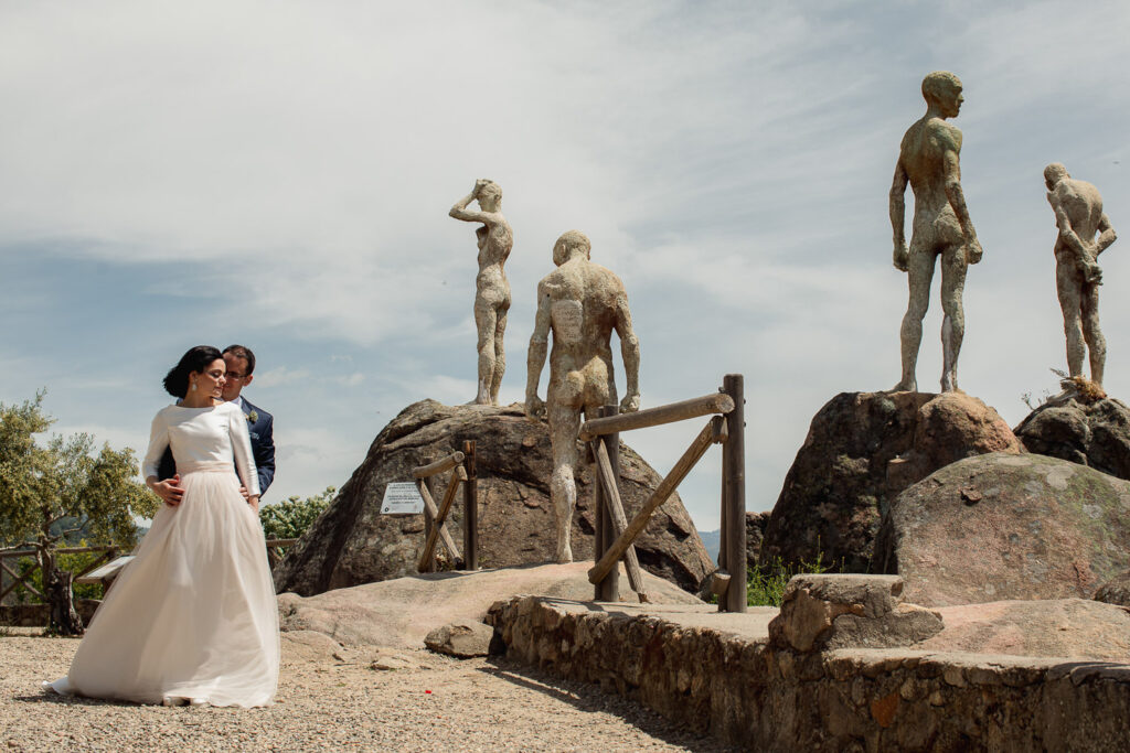 Foto de boda en el monumento Mirador de la Memoria