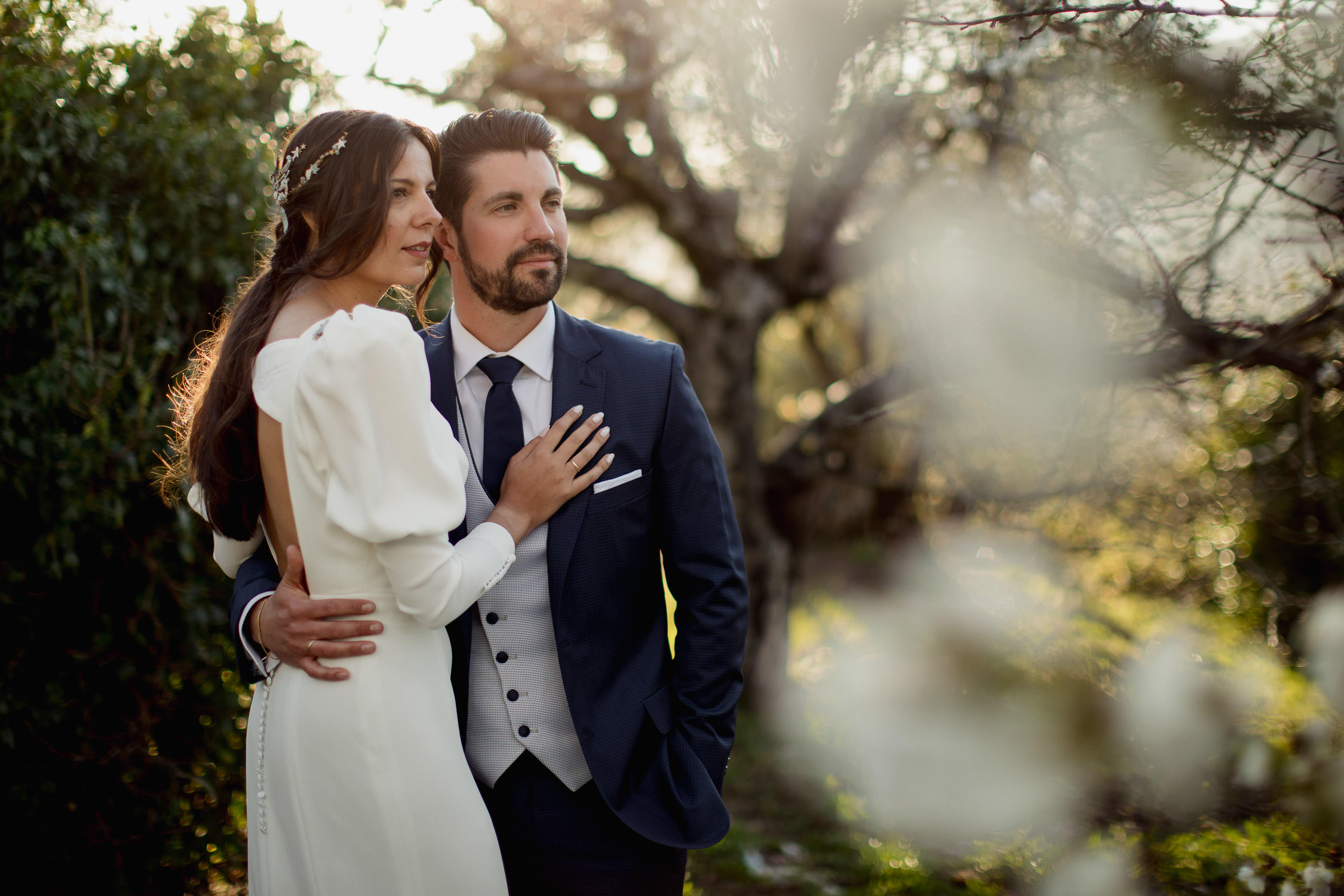 Foto postboda en el valle del jerte flor 001